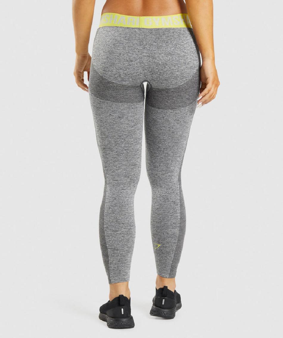 Gymshark Flex Low Rise Ženske Tajice Sive Žute | HR 3996DFM